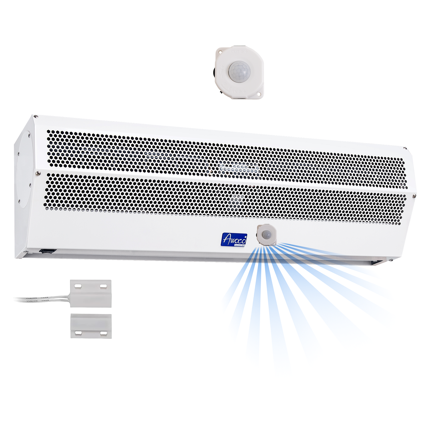 Awoco FM15-MSD Early Turn On Super Power Indoor Air Curtain, UL Certified 120V Unheated with Magnetic Switch and Motion Sensor Detection