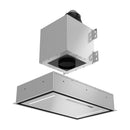 Awoco RH-IT06-CR Flush Ceiling Mount Split Insert Range Hood, Stainless Steel 4 Speeds 650 CFM, 6” Round Vent LED Lights Remote Control