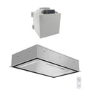 Awoco RH-IT08-CR Flush Ceiling Mount Split Insert Range Hood, Stainless Steel 4 Speeds 1000 CFM, 8” Round Vent LED Lights Remote Control