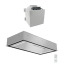 Awoco RH-IT08-CR Flush Ceiling Mount Split Insert Range Hood, Stainless Steel 4 Speeds 1000 CFM, 8” Round Vent LED Lights Remote Control
