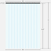 Freezer door strip curtain overlapping 8 inch strips - low temp PVC to minus 40F