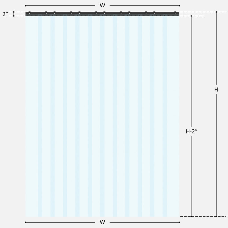 Freezer door strip curtain overlapping 8 inch strips - low temp PVC to minus 40F