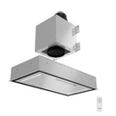 Awoco RH-IT06-CR Flush Ceiling Mount Split Insert Range Hood, Stainless Steel 4 Speeds 800 CFM, 6” Round Vent LED Lights Remote Control
