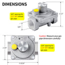 BurnTouch 7010-5010 Gas Regulator 1/2 PSIG 1/2" NPT Natural Gas and Liquid Propane NAT 5" - LPG 10" WC