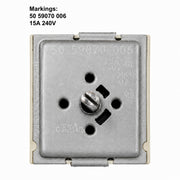 EGO 240V 50.59070.006 15A Infinite Heat Switch Replacement with Split D Shaft