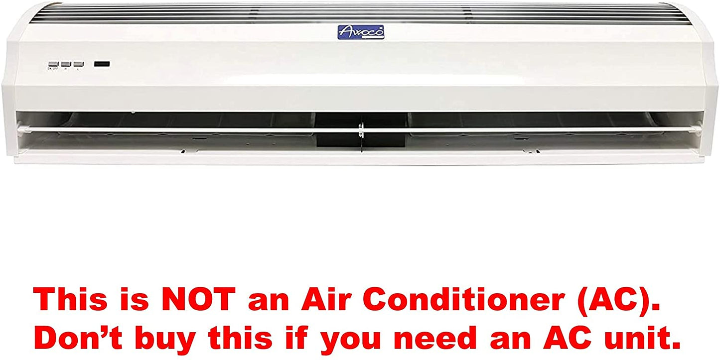 [Refurbished-A] Awoco FM1209-T 36" Slimline 2-Speed Commercial Air Curtain - CE Certified, 120V
