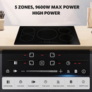 Awoco Induction Cooktop, built in induction Stove Top, Electric Cooktop with Boost Burners with 9 power level, Residual Heat Indicator, child safety lock, 220-240V with hard wire
