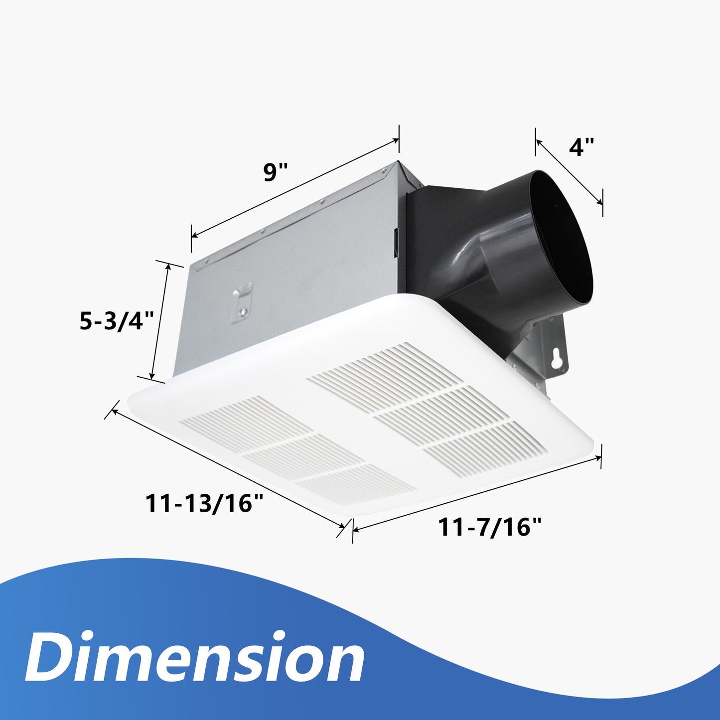 Awoco Bathroom Exhaust Fan, Ultra-Quiet, Bathroom Ceiling Fan with duc