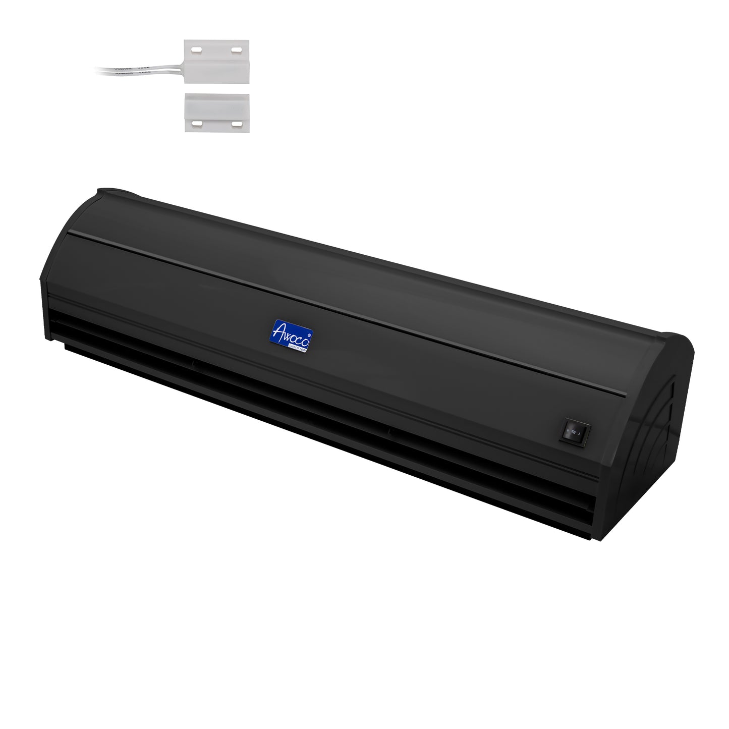 Awoco FM35-BLK Black Elegant 2 Speeds Air Curtain, UL Certified, 120V Unheated with an Easy-Install Magnetic Switch