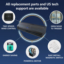 LIKE NEW Awoco FM1509-BLK 36” Super Power 2 Speeds 1200 CFM Black Commercial Indoor Air Curtain, UL Certified 120V Unheated, with an Easy-Install Magnetic Switch