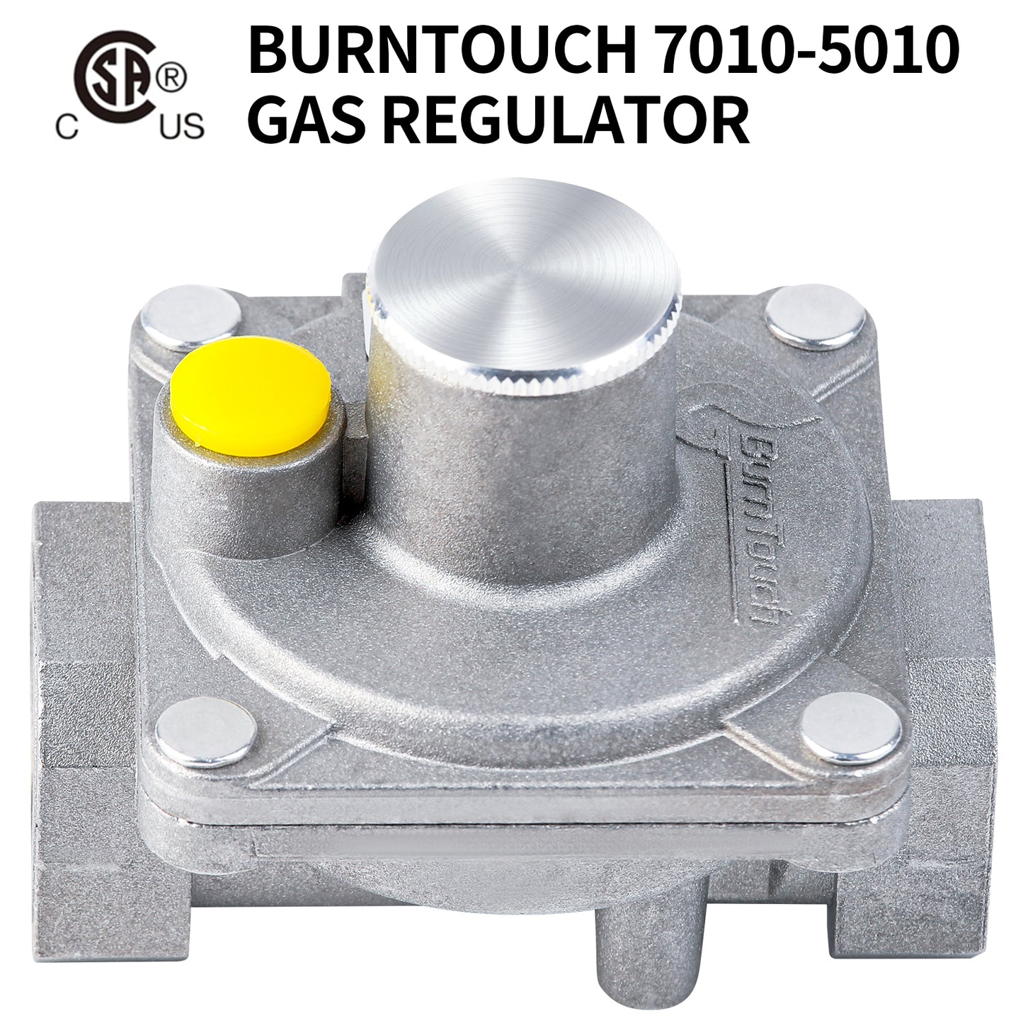BurnTouch 7010-5010 Gas Regulator 1/2 PSIG 1/2" NPT Natural Gas and Liquid Propane NAT 5" - LPG 10" WC