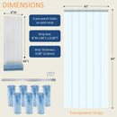 Aleco 40"W x 84"H Clear-Flex II Low-Temp Reinforced Freezer Strip Curtain Door Kit with Aluminum MaxBullet Mounting Hareware NSF/USDA  7 pcs 8" x 84" x 0.08" Vinyl Curtain Strips, -40°F Flexible