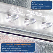 Aleco 40"W x 84"H Clear-Flex II Low-Temp Reinforced Freezer Strip Curtain Door Kit with Aluminum MaxBullet Mounting Hareware NSF/USDA  7 pcs 8" x 84" x 0.08" Vinyl Curtain Strips, -40°F Flexible