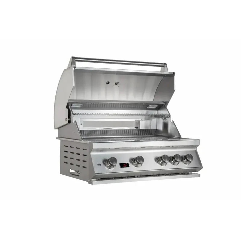 Whistler 34" 4-Burner Built-In Gas Grill with Rotisserie Kit and Cover