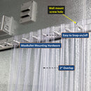 Aleco 0.198" Max Thick at Ribs, 0.08" Core Thick Cooler Strip Curtain Door Kit with Aluminum MaxBullet Mounting Hardware, 8" Ribbed Scratch-Resistant Vinyl Strip Curtain, Made in USA