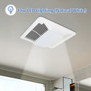 Awoco Bathroom Exhaust Fan with LED Light, Ultra-Quiet 0.9 Sone, Bathroom Ceiling Fan with duct size 6 Inch, ETL Certified Ventilation Fan