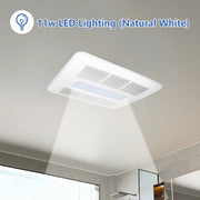 Awoco Bathroom Exhaust Fan with LED Light, Ultra-Quiet, Bathroom Ceiling Fan, Energy Star-Certified Ventilation Fan