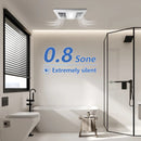 Awoco 4" Duct 90 CFM LED Bathroom Exhaust Fan, Ultra-Quiet 0.8 Sone, HVI ETL Energy Star