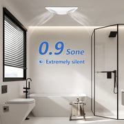 Awoco Bathroom Exhaust Fan with LED Light, Ultra-Quiet 0.9 Sone, Bathroom Ceiling Fan with duct size 6 Inch, ETL Certified Ventilation Fan