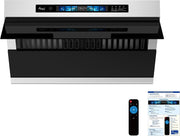 [Refurbished-B+] 30" Under Cabinet 800 CFM Range Hood Side-Draft Design with 6" Vent | 4 Speeds, Voice, Gesture, Touch & Remote Smart Control, Dimmable LED Light Bars, ETL Certified, Stainless Steel