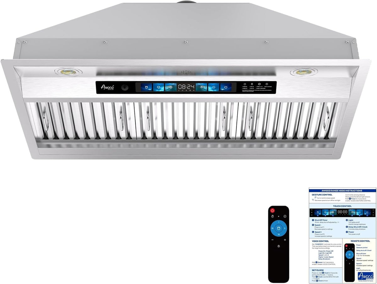 [Refurbished-B+] 36" Built-in Ducted, Ductless Convertible Range Hood with 6" Vent