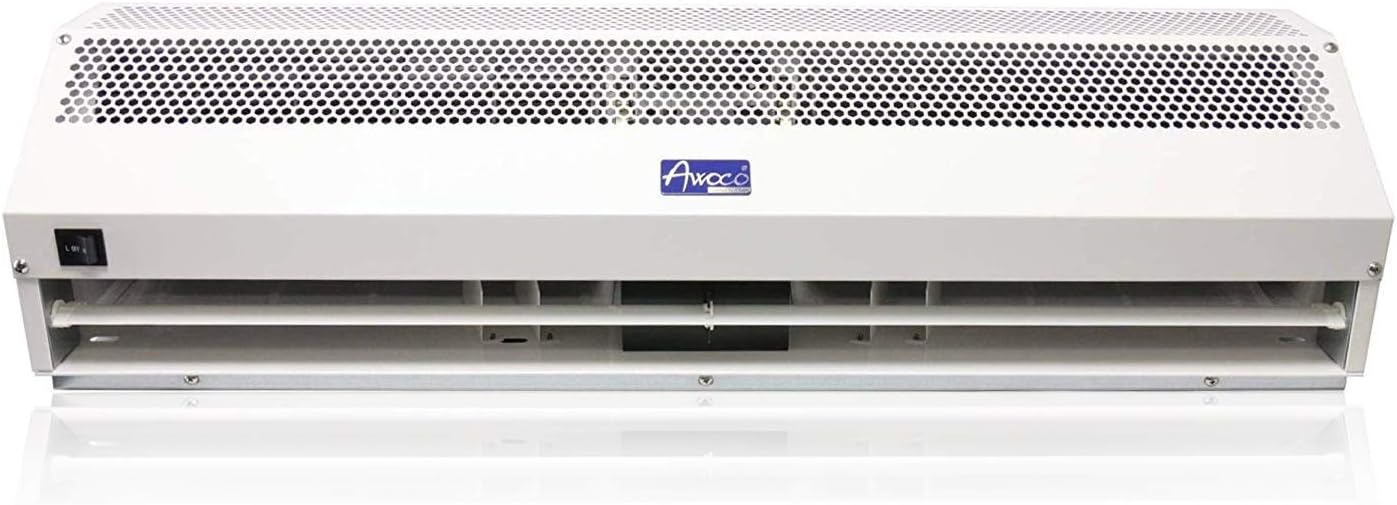 [Dent] Awoco FM1518SA1-CR 72" Super Power 2 Speeds 2350CFM Indoor Air Curtain | 120V Unheated, CE Certified, Magnetic Switch, Durable & Powerful Motor, Easy Installation, White