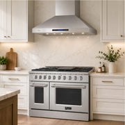 Awoco 48" 6.7 cu. ft. Stainless Steel Freestanding Gas Range
