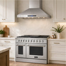 Awoco 48" 6.7 cu. ft. Stainless Steel Freestanding Gas Range