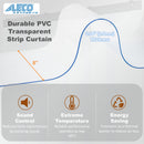 Freezer Door Strip Curtain Kit 36x84 - 8in x 0.08in - Aleco MaxBullet