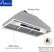 [Refurbished-B+] 36" Built-in Ducted, Ductless Convertible Range Hood with 6" Vent