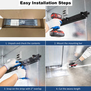 Freezer Door Strip Curtain Kit 36x84 - 8in x 0.08in - Aleco MaxBullet