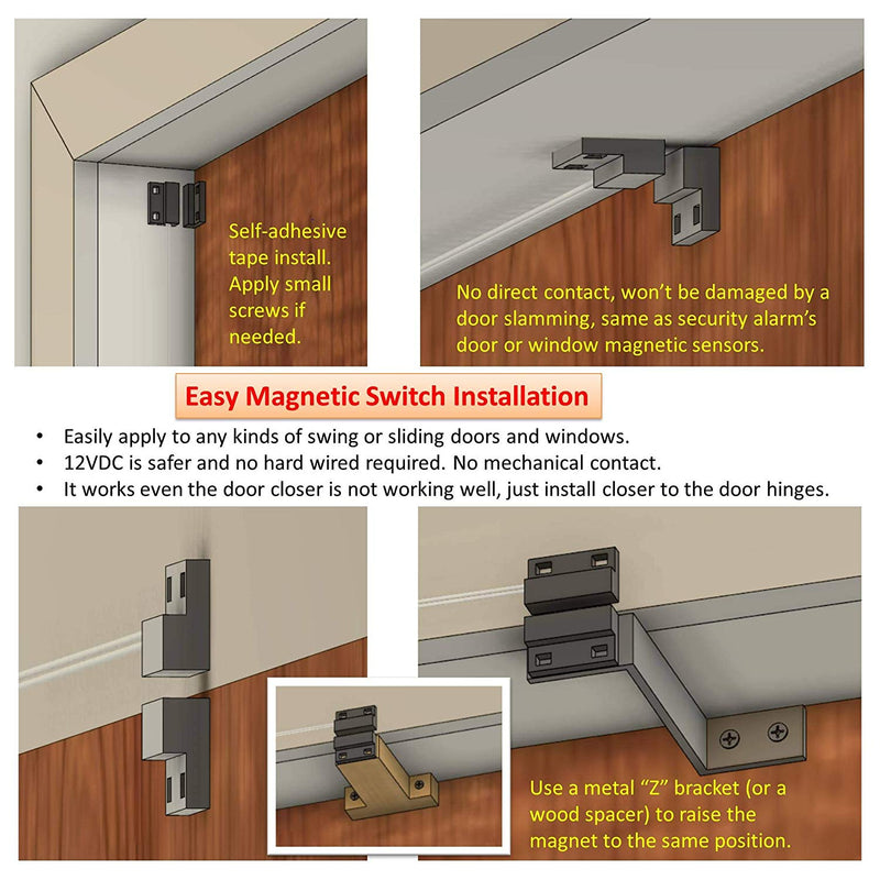 Awoco FM15-BLK Black Super Power 2 Speeds Indoor Air Curtain, UL Certified, 120V Unheated with an Easy-Install Magnetic Switch