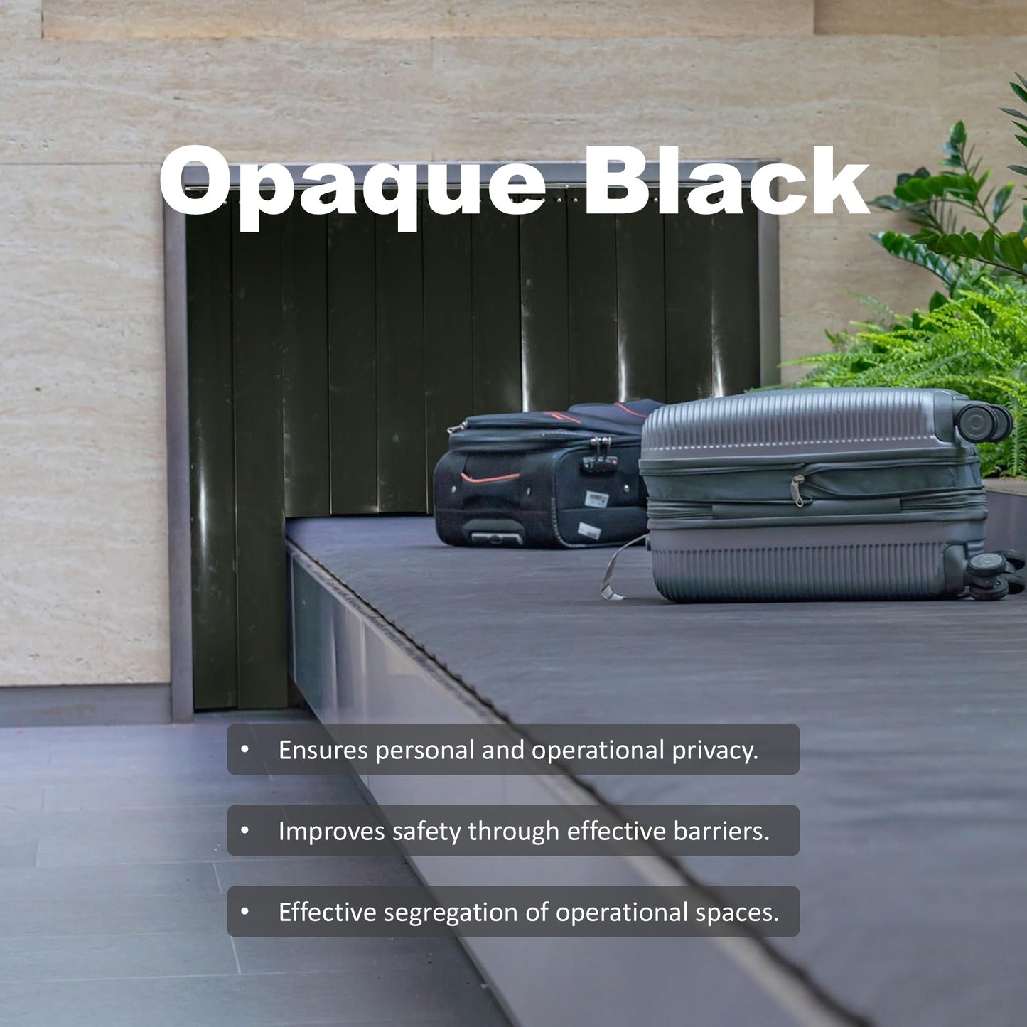 Aleco Black Clear-Flex II Vinyl Bulk Roll – 8" x 150ft, 0.08" Thick, Black Opaque Smooth PVC Strip Roll, for Visual Privacy, Light Blocking, Night-shift Operations Workspaces