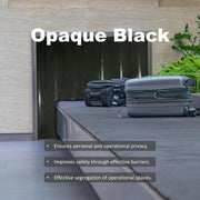 Aleco Black Clear-Flex II Vinyl Bulk Roll – 8" x 150ft, 0.08" Thick, Black Opaque Smooth PVC Strip Roll, for Visual Privacy, Light Blocking, Night-shift Operations Workspaces
