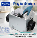 Awoco 6” Vent Make-Up Air (MUA) System 3 Speeds 100 CFM with MERV13 Filter, Energy Saving HVI Certified