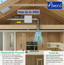 Awoco 6” Vent Make-Up Air (MUA) System 3 Speeds 100 CFM with MERV13 Filter, Energy Saving HVI Certified