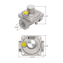 BurnTouch Gas Regulator 7010-5010 1/2 PSIG 1/2" NPT Natural Gas and Liquid Propane NAT 5" - LPG 10" WC