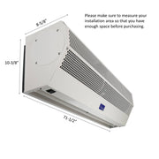 [Refurbished-B] Awoco FM1518-M 72" Super Power 1200 CFM Commercial Air Curtain - UL Certified