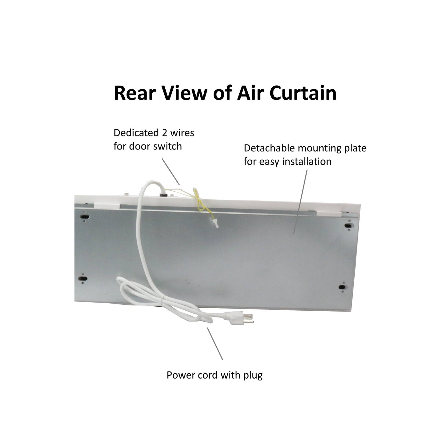 [Refurbished-B] Awoco FM1506 24” Super Power 2 Speeds 1200 CFM Commercial Indoor Air Curtain, UL Certified 120V Unheated, with an Easy-Install Magnetic Switch