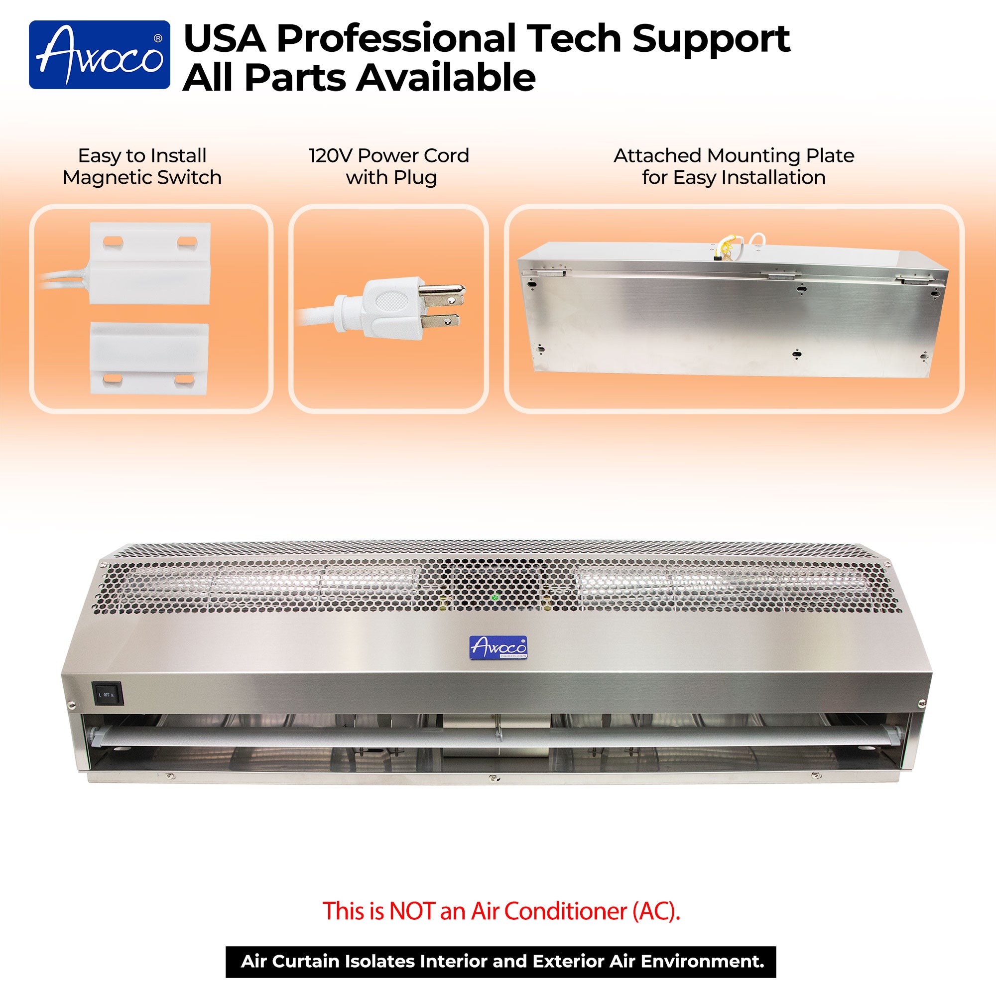 Super Power Air Curtain Stainless Steel Features 5