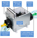 Awoco 6” Vent Make-Up Air (MUA) System 3 Speeds 100 CFM with MERV13 Filter, Energy Saving HVI Certified