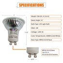 Awoco ON-E01-31, GU10 LED Light Bulbs, 1W, 6000K Daylight Cold White, 120V, MR16 LED Bulb for Kitchen Replacement, Range Hood, Spotlight