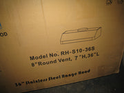 [Refurbished-A] Awoco RH-S10-36S Supreme Series 36" Under Cabinet Range Hood - 7 inch Height - 8 inch Round Top Vent