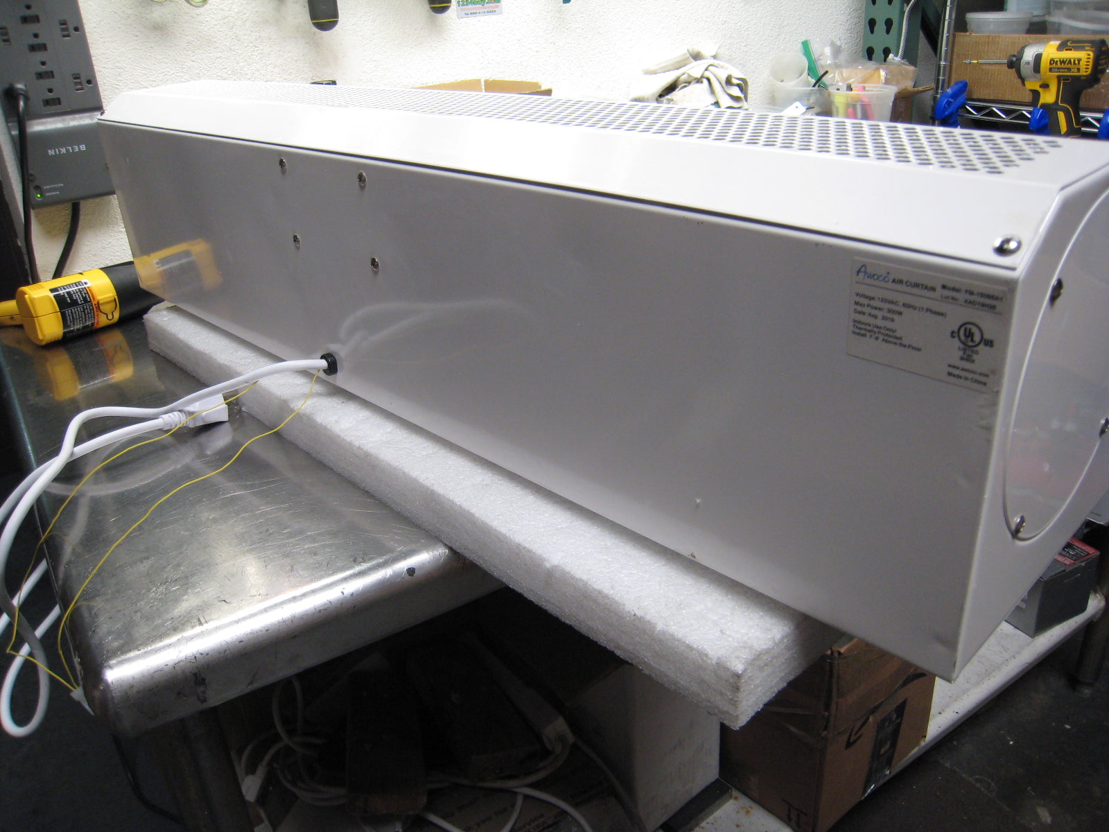 [Refurbished-A] Awoco FM1509-M-CRA 36” Super Power 2 Speeds 1200 CFM Commercial Indoor Air Curtain, UL Certified 120V Unheated, with an Easy-Install Magnetic Switch