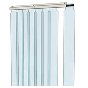 42" x 84" Vinyl Strip Climate Control Curtain Kit, Slide-in Strips Perfect for Freezers, Coolers and Warehouse Doors NSF Approved