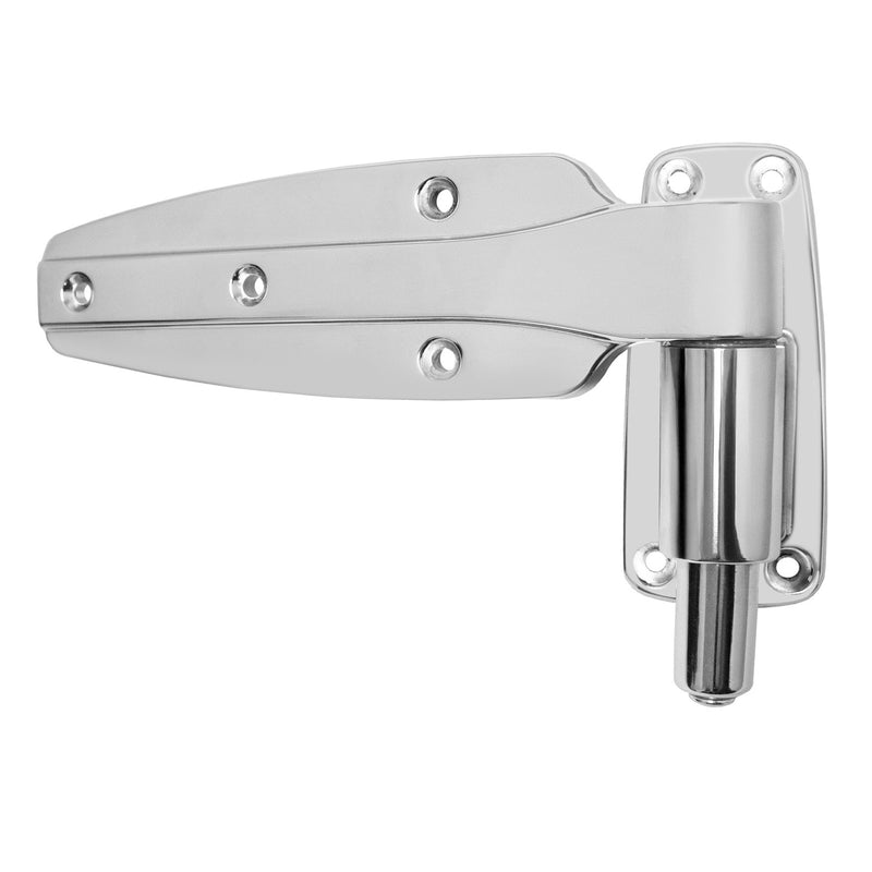 KASON 1248 Reversible Spring-Assisted Cam-Lift Hinge Chrome Finish for Walk-in Freezer Cooler Refrigerator