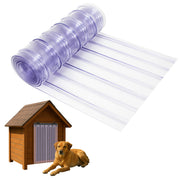 Pet door flap 12in x 5ft - 0.216in clear PVC - ribbed anti stick