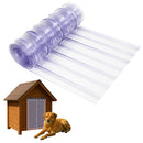 Pet door flap 12in x 5ft - 0.216in clear PVC - ribbed anti stick