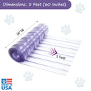 Ribbed scratch resistant PVC flap for dog and cat doors