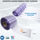 Scratch-guard ribbed strip curtain 100ft L and 16" W
